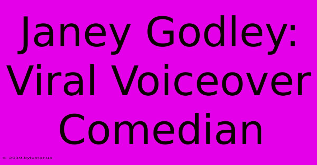 Janey Godley: Viral Voiceover Comedian