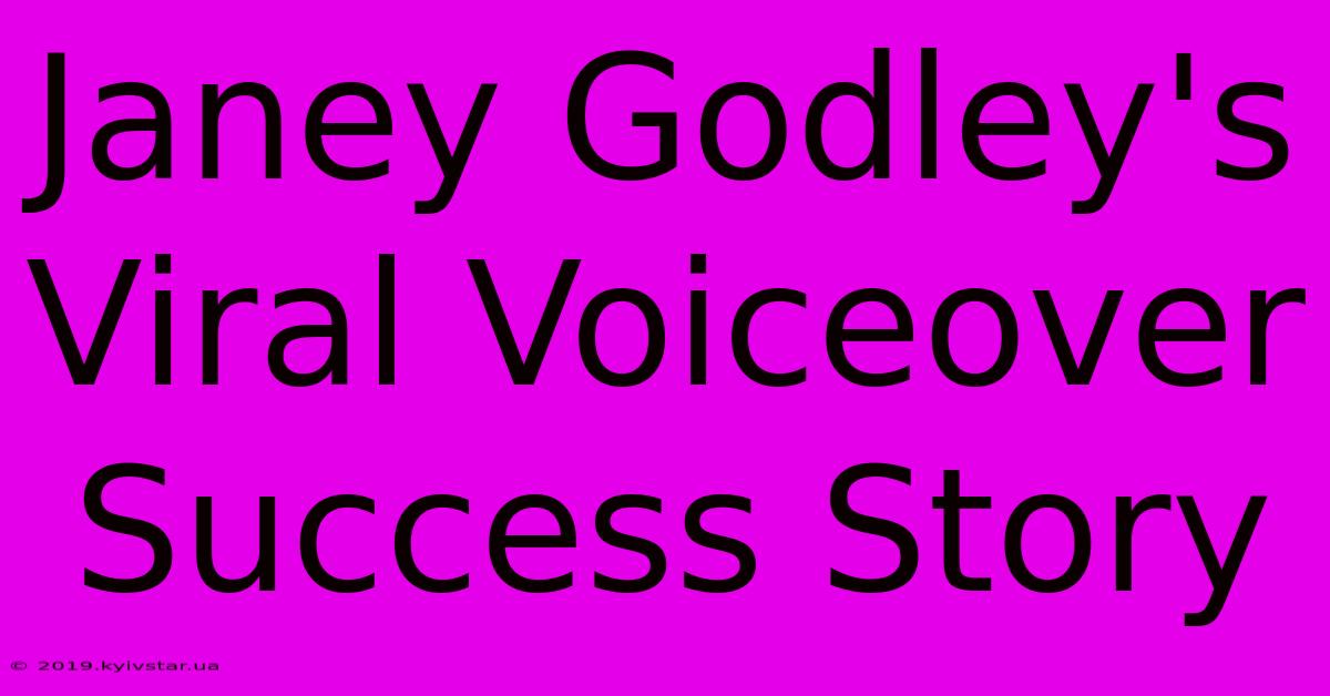 Janey Godley's Viral Voiceover Success Story 