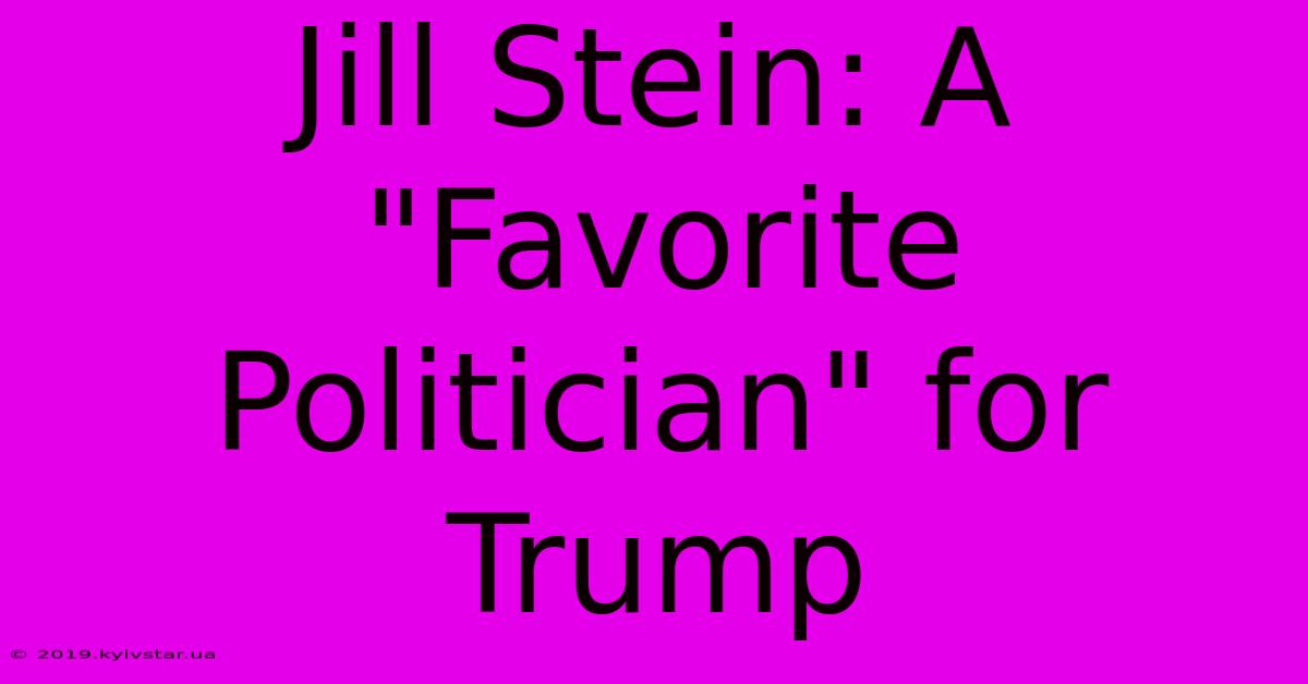 Jill Stein: A 