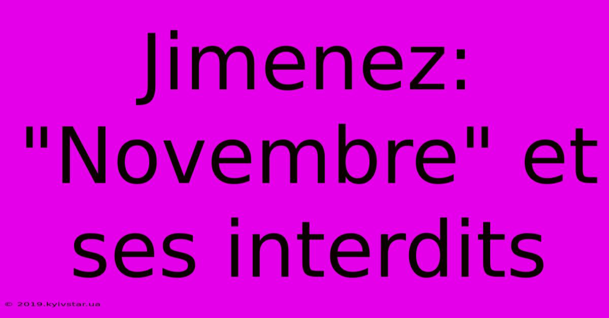 Jimenez: 