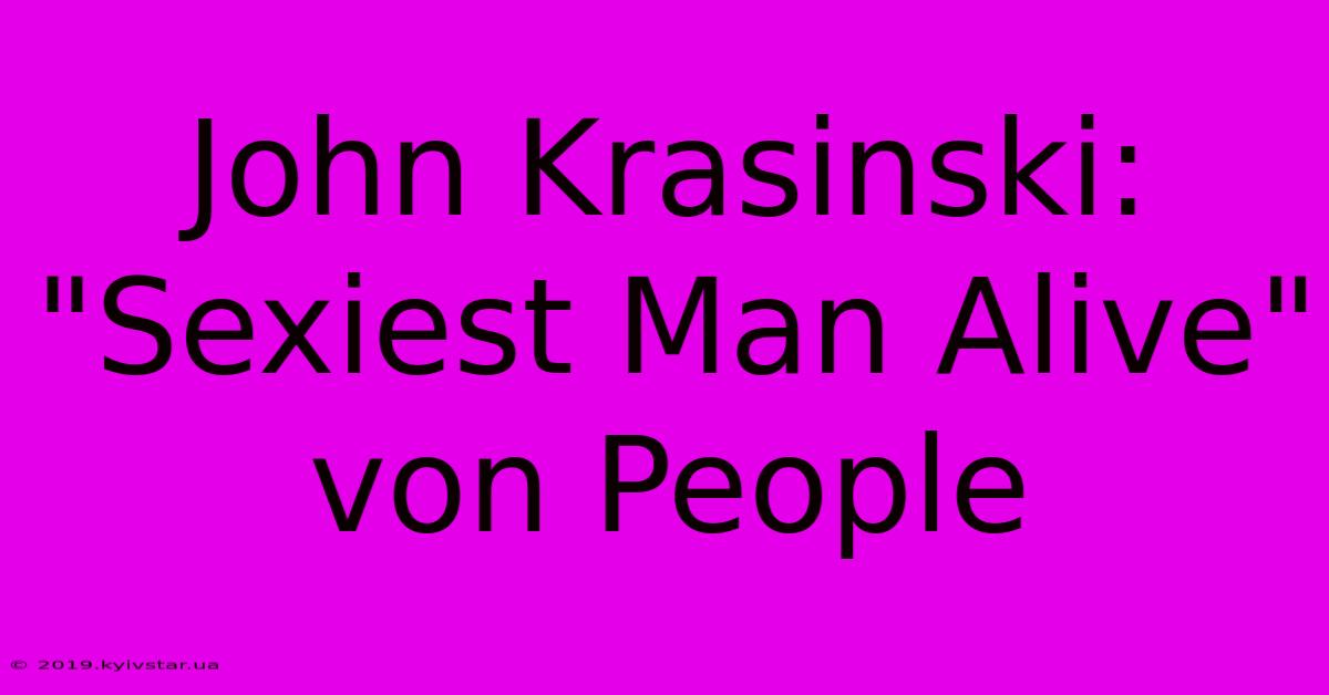 John Krasinski: 