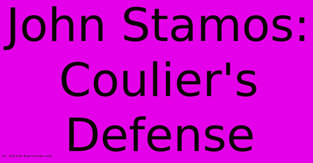 John Stamos: Coulier's Defense