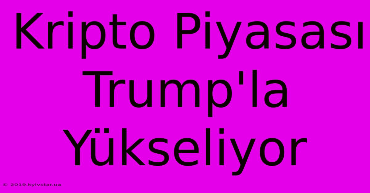 Kripto Piyasası Trump'la Yükseliyor 