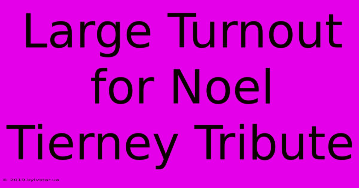 Large Turnout For Noel Tierney Tribute