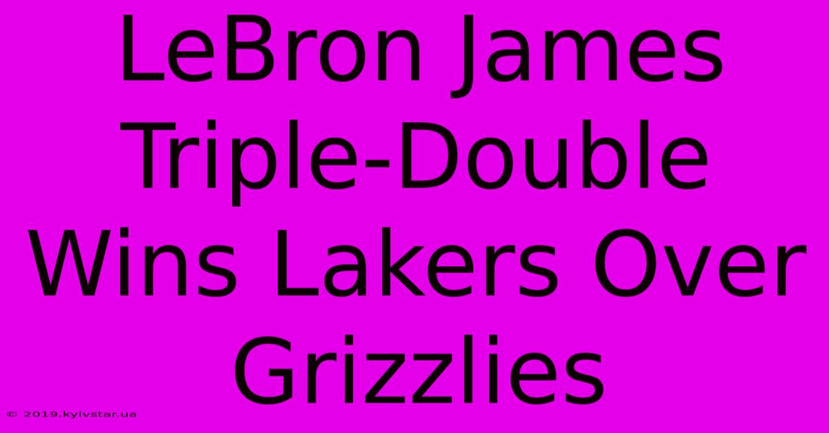 LeBron James Triple-Double Wins Lakers Over Grizzlies