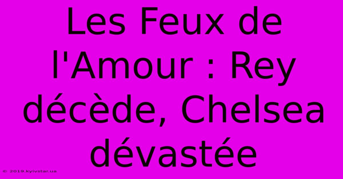 Les Feux De L'Amour : Rey Décède, Chelsea Dévastée