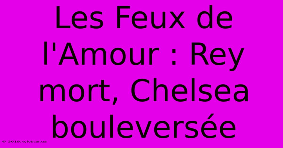 Les Feux De L'Amour : Rey Mort, Chelsea Bouleversée 