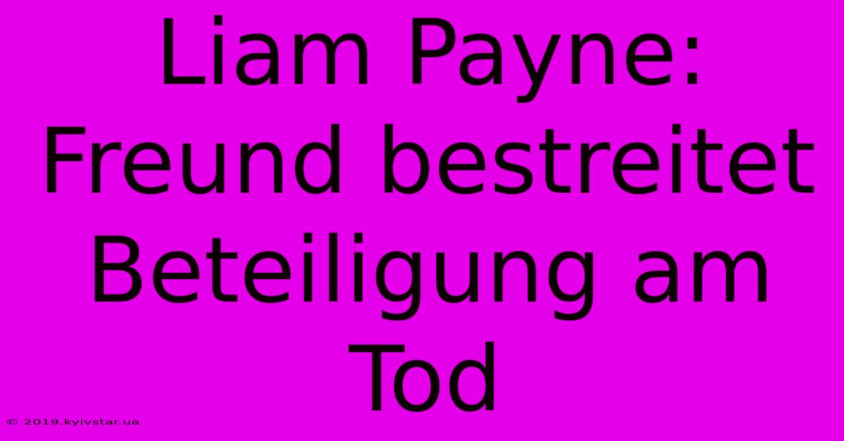 Liam Payne: Freund Bestreitet Beteiligung Am Tod 