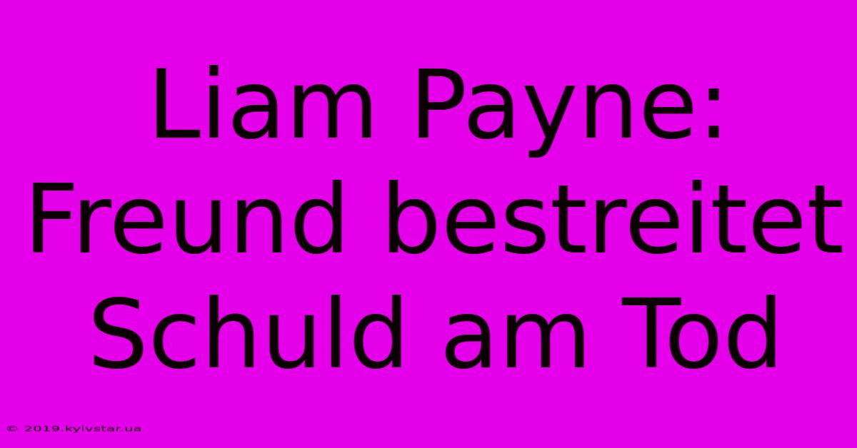 Liam Payne: Freund Bestreitet Schuld Am Tod