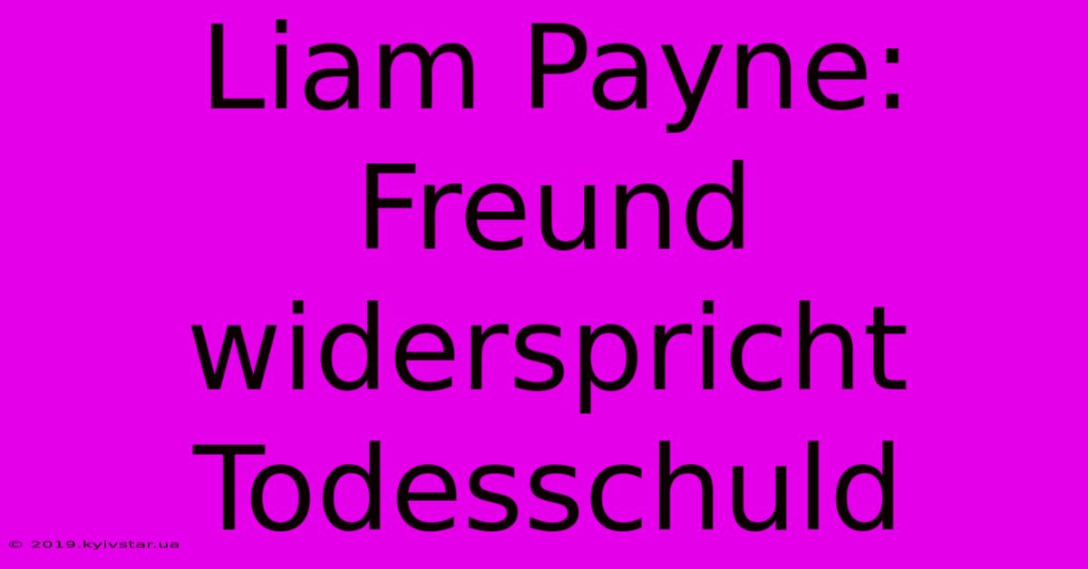 Liam Payne: Freund Widerspricht Todesschuld