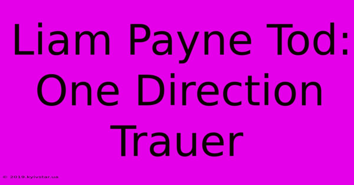 Liam Payne Tod: One Direction Trauer