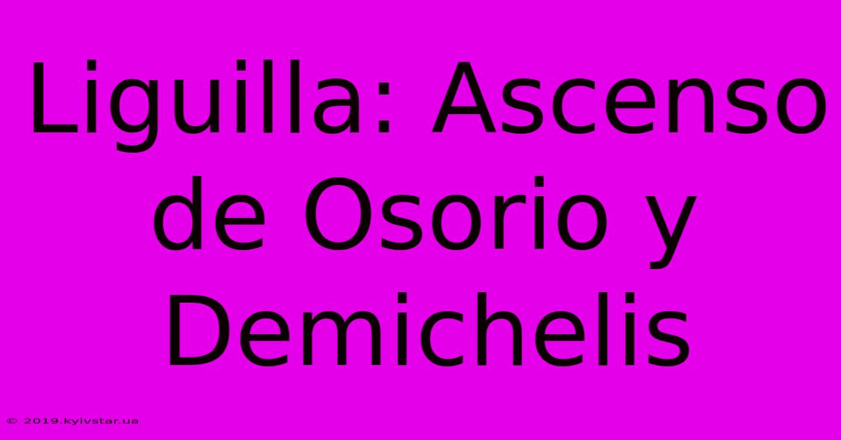 Liguilla: Ascenso De Osorio Y Demichelis