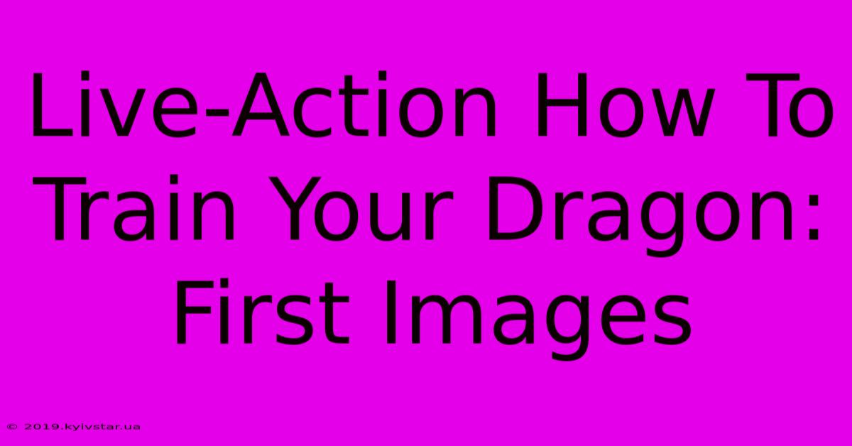 Live-Action How To Train Your Dragon: First Images