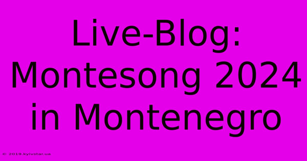 Live-Blog: Montesong 2024 In Montenegro