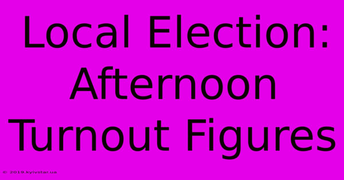 Local Election: Afternoon Turnout Figures