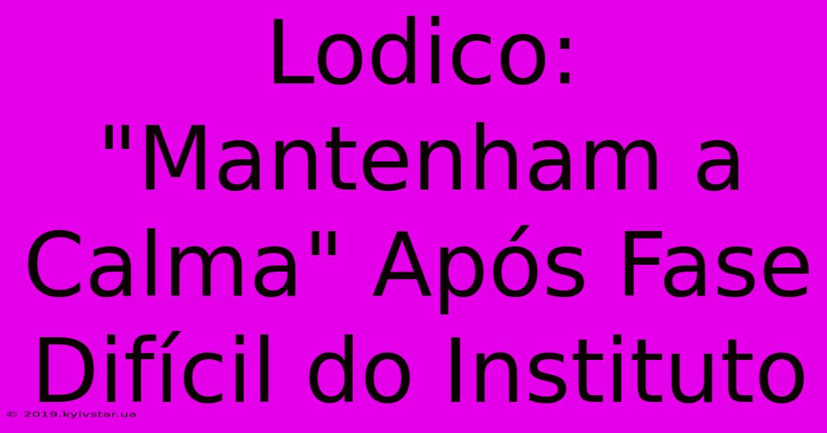 Lodico: 