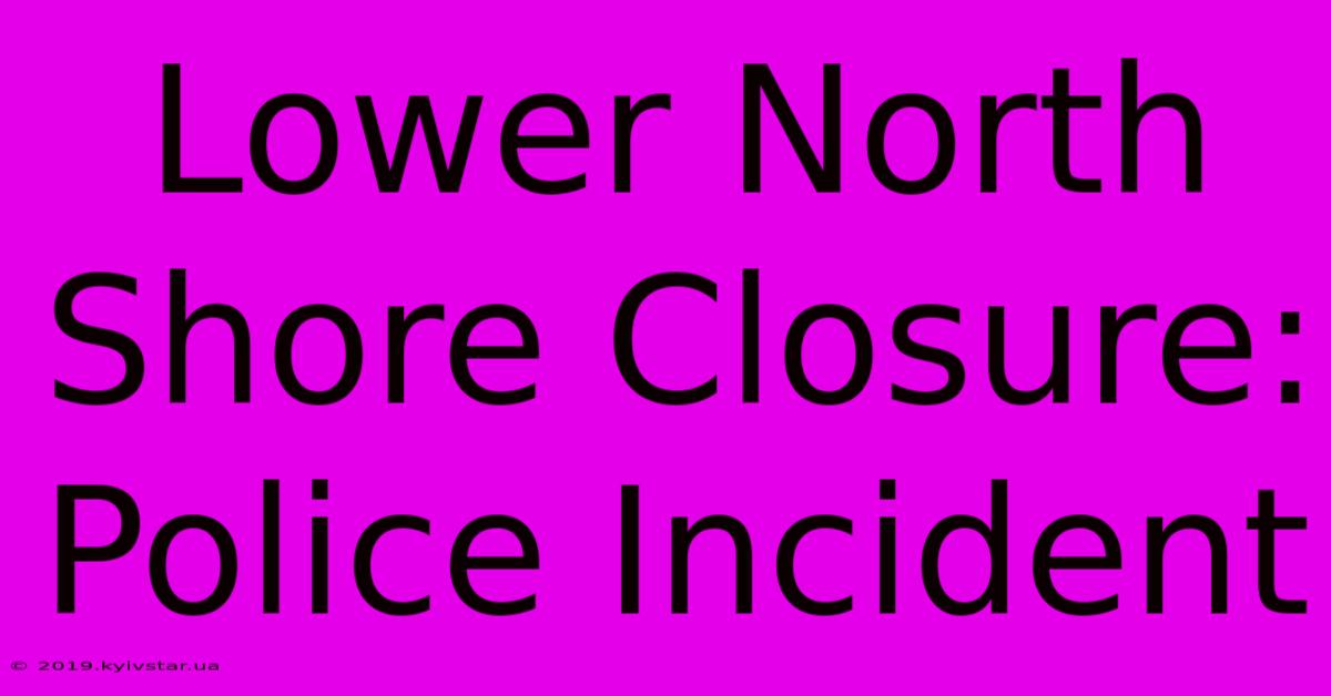 Lower North Shore Closure: Police Incident