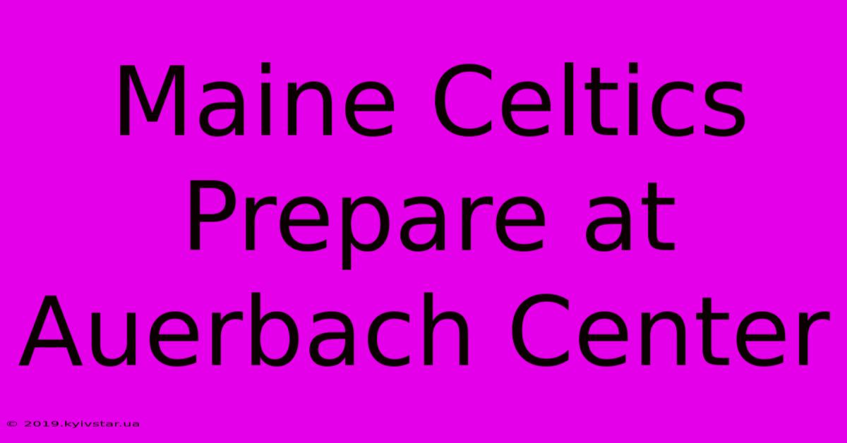 Maine Celtics Prepare At Auerbach Center 