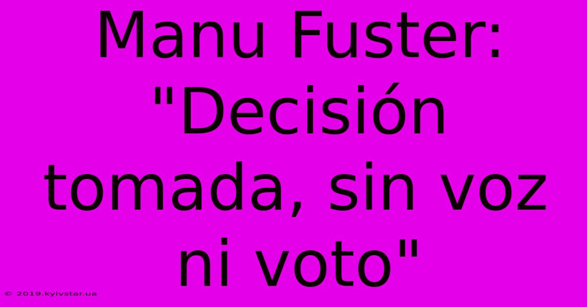 Manu Fuster: 