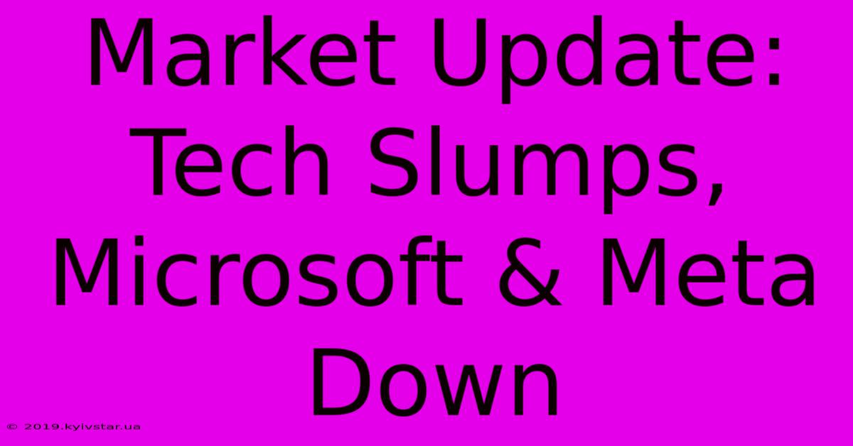 Market Update: Tech Slumps, Microsoft & Meta Down