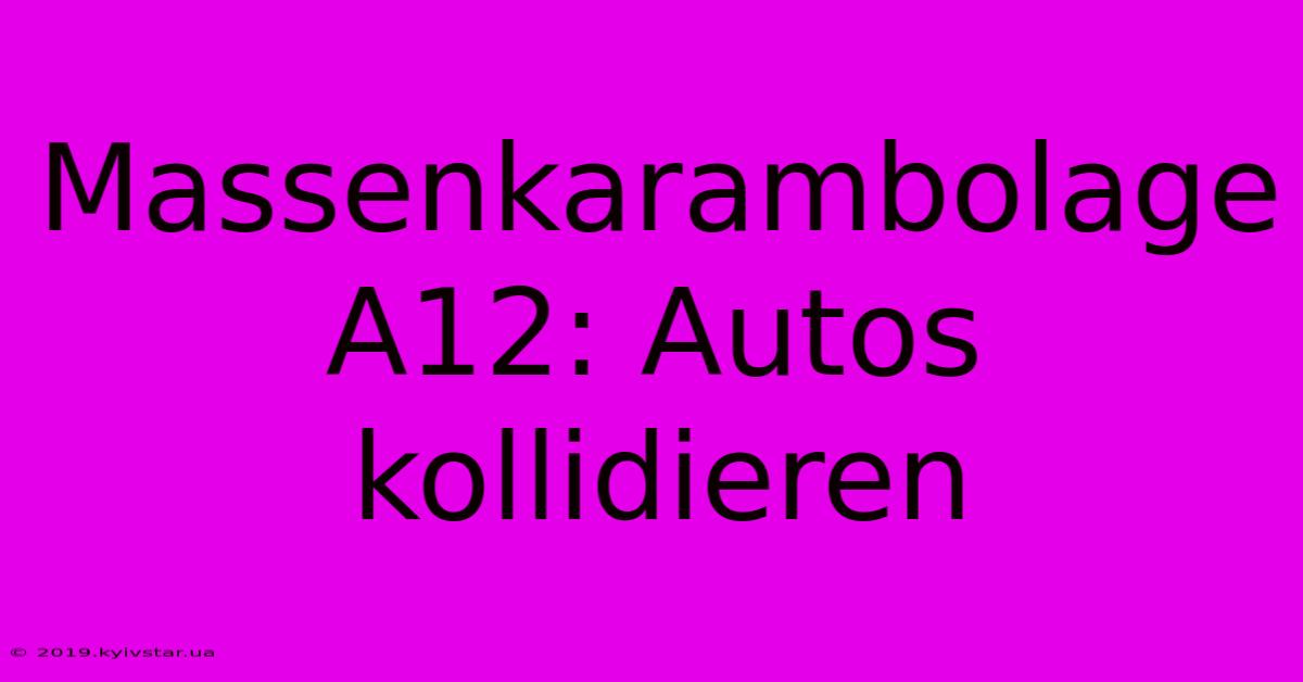 Massenkarambolage A12: Autos Kollidieren