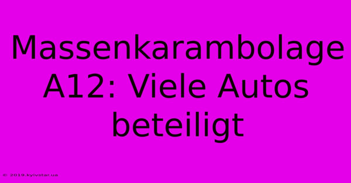 Massenkarambolage A12: Viele Autos Beteiligt