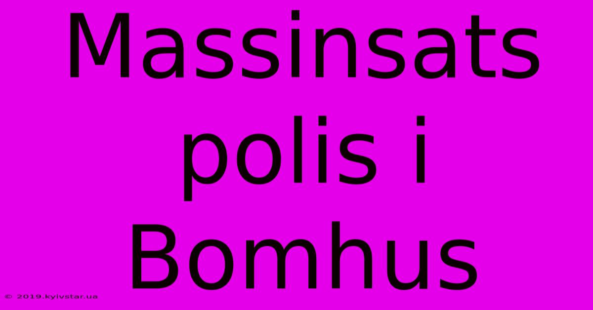 Massinsats Polis I Bomhus