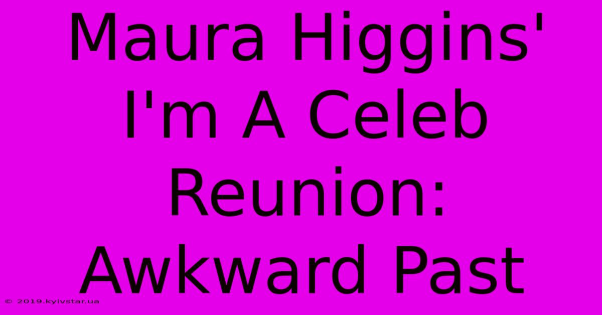 Maura Higgins' I'm A Celeb Reunion: Awkward Past