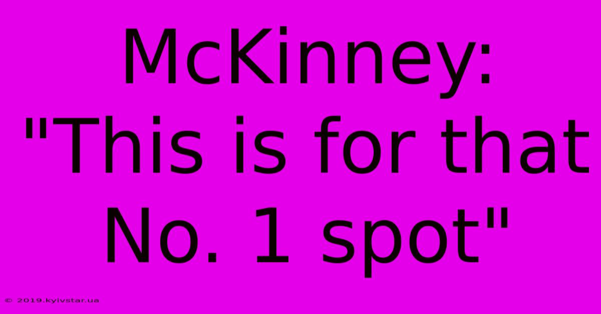 McKinney: 