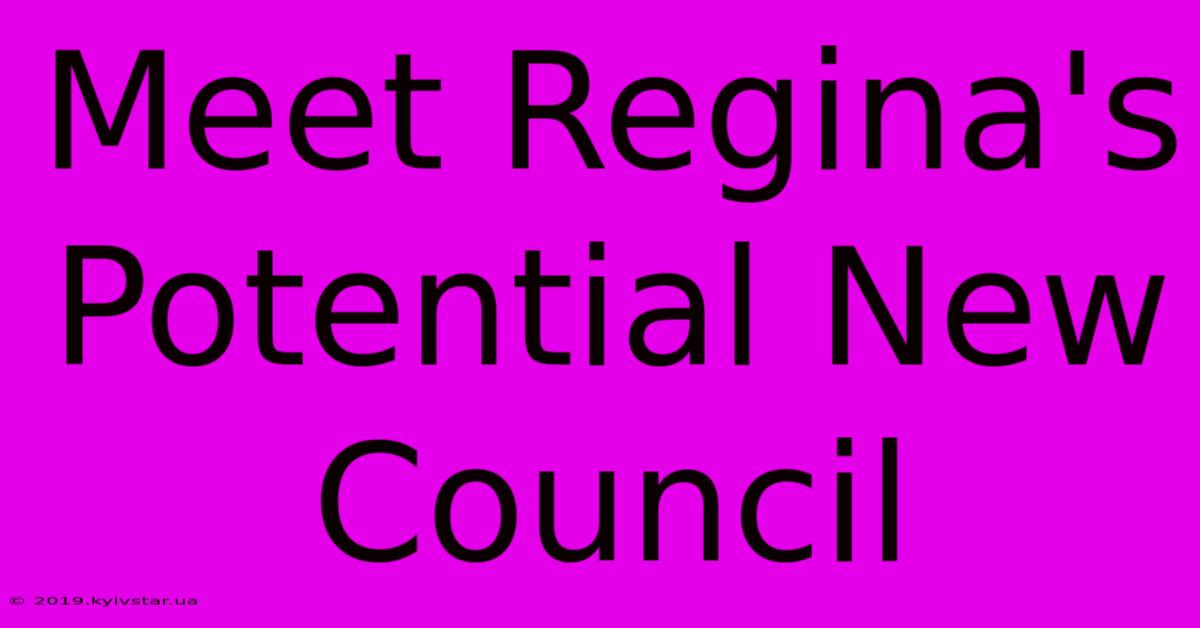 Meet Regina's Potential New Council