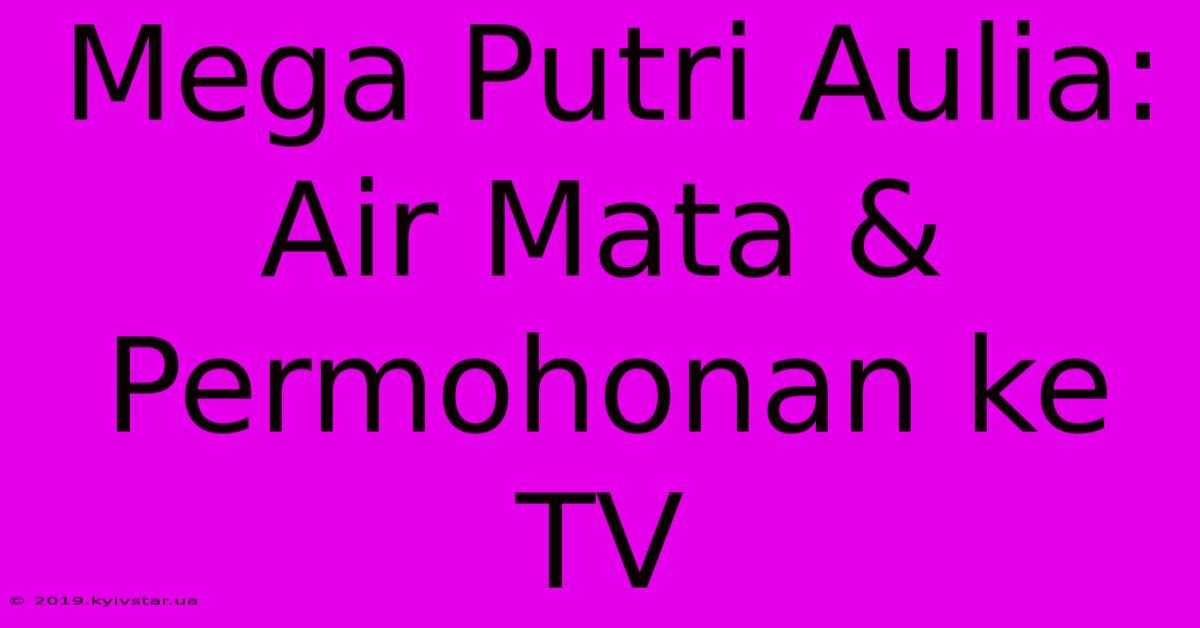 Mega Putri Aulia: Air Mata & Permohonan Ke TV