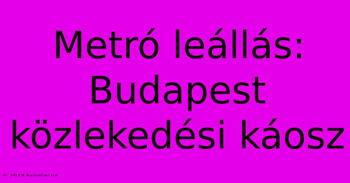 Metró Leállás:  Budapest Közlekedési Káosz