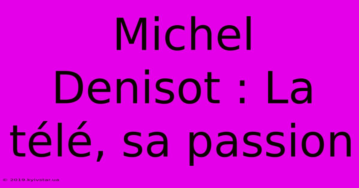 Michel Denisot : La Télé, Sa Passion 