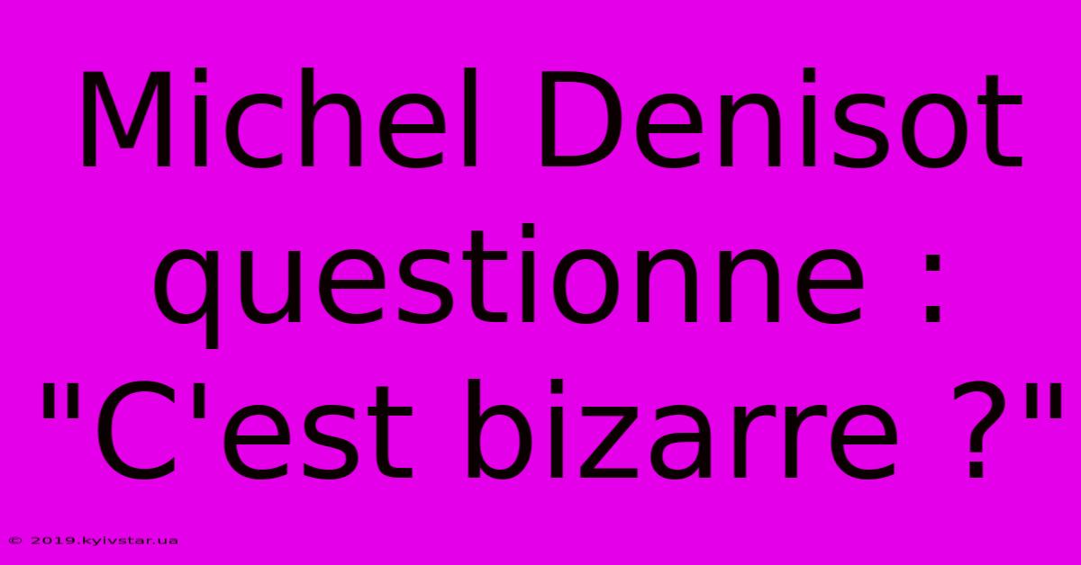 Michel Denisot Questionne : 