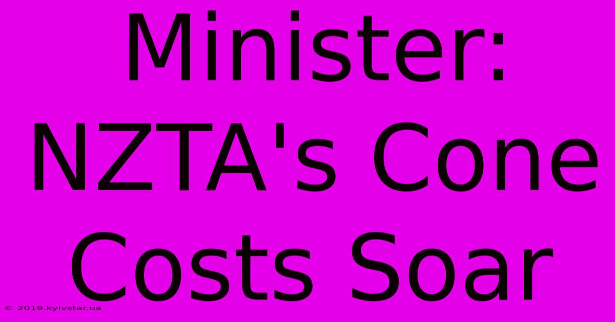 Minister: NZTA's Cone Costs Soar