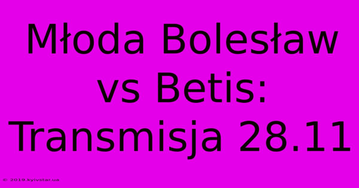 Młoda Bolesław Vs Betis: Transmisja 28.11