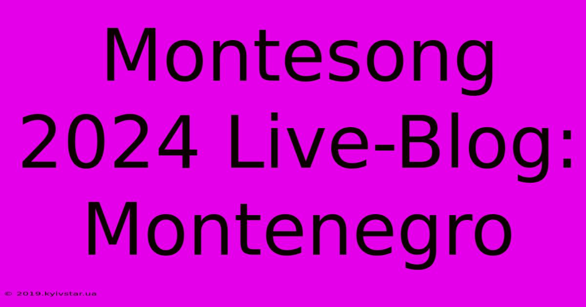 Montesong 2024 Live-Blog: Montenegro