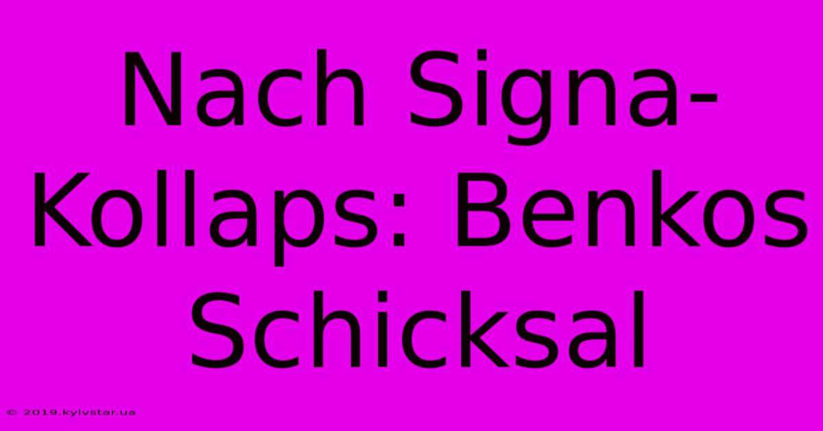 Nach Signa-Kollaps: Benkos Schicksal 