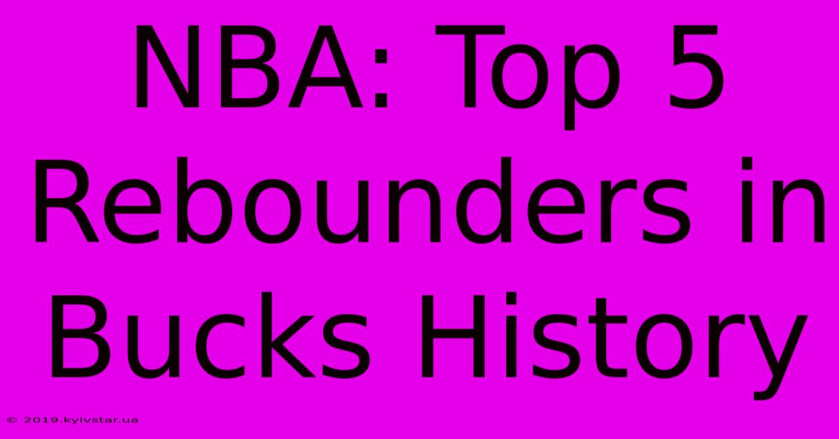 NBA: Top 5 Rebounders In Bucks History