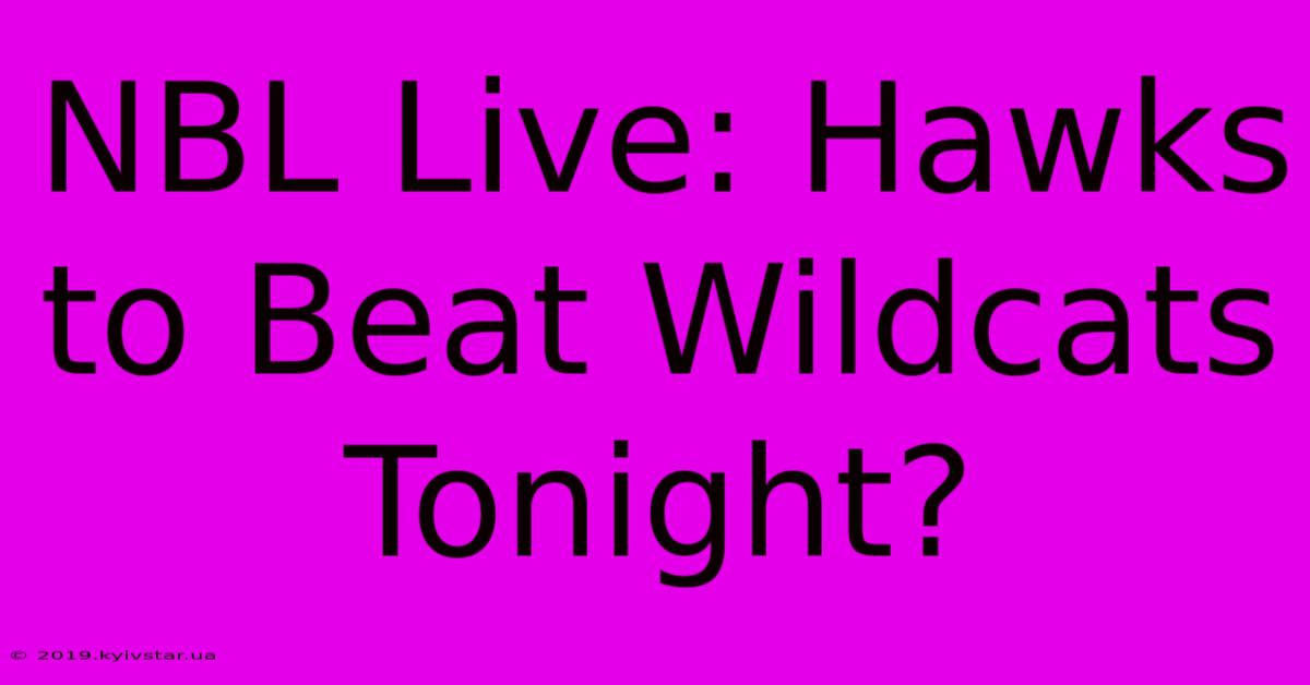 NBL Live: Hawks To Beat Wildcats Tonight? 