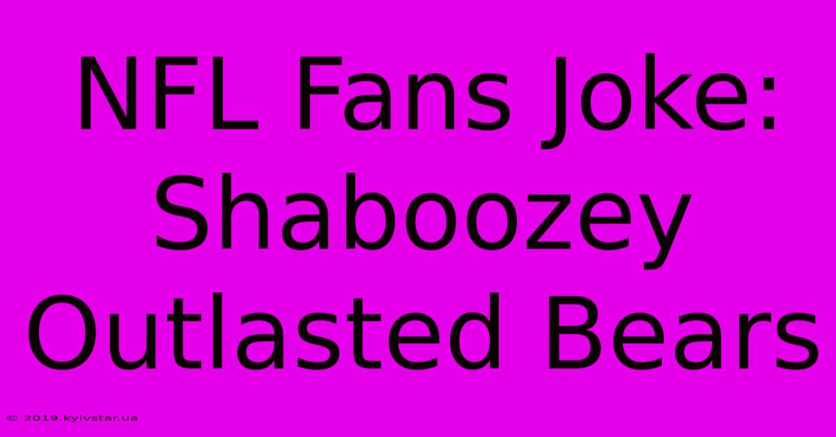 NFL Fans Joke: Shaboozey Outlasted Bears