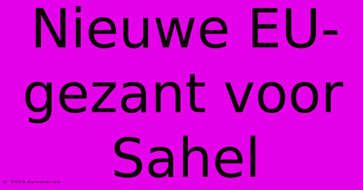 Nieuwe EU-gezant Voor Sahel