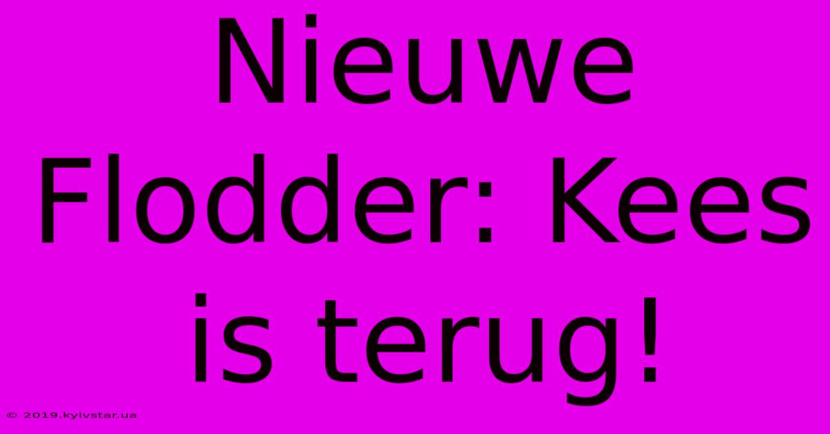 Nieuwe Flodder: Kees Is Terug!