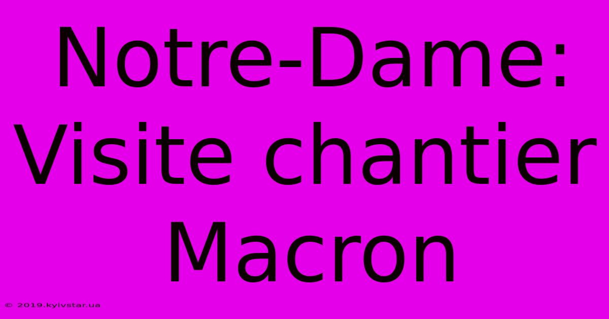 Notre-Dame: Visite Chantier Macron