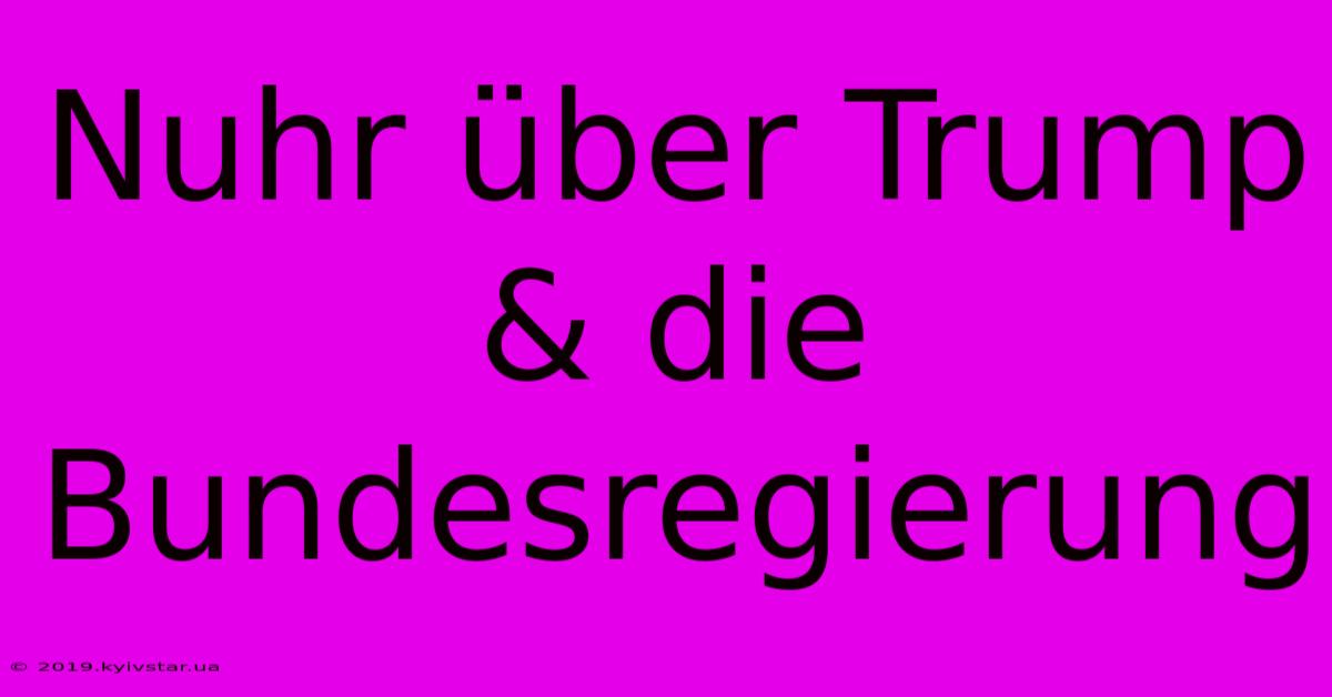 Nuhr Über Trump & Die Bundesregierung