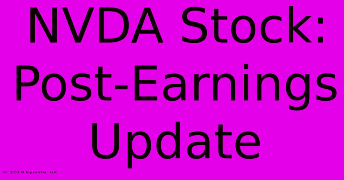 NVDA Stock: Post-Earnings Update