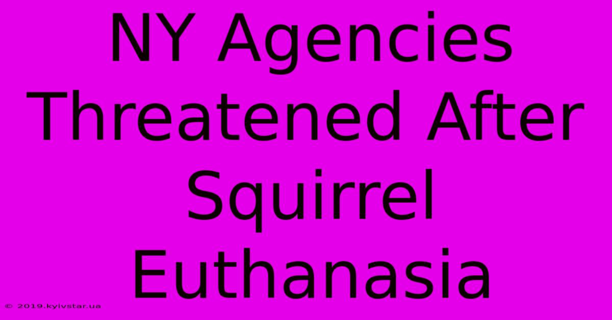 NY Agencies Threatened After Squirrel Euthanasia