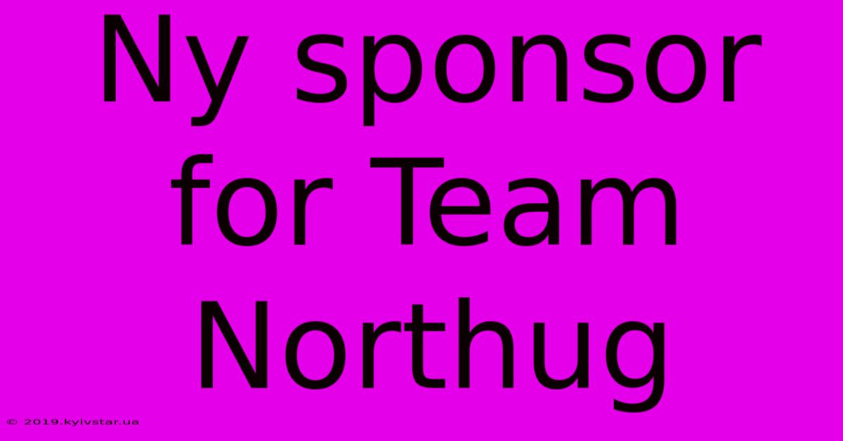 Ny Sponsor For Team Northug