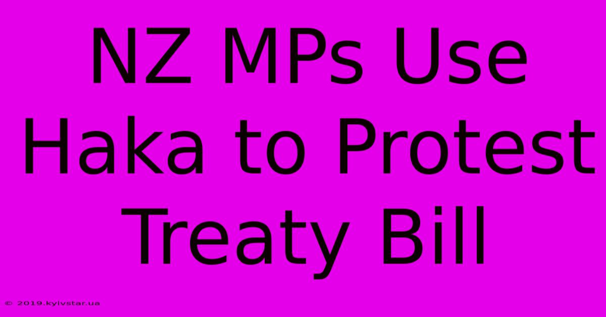 NZ MPs Use Haka To Protest Treaty Bill