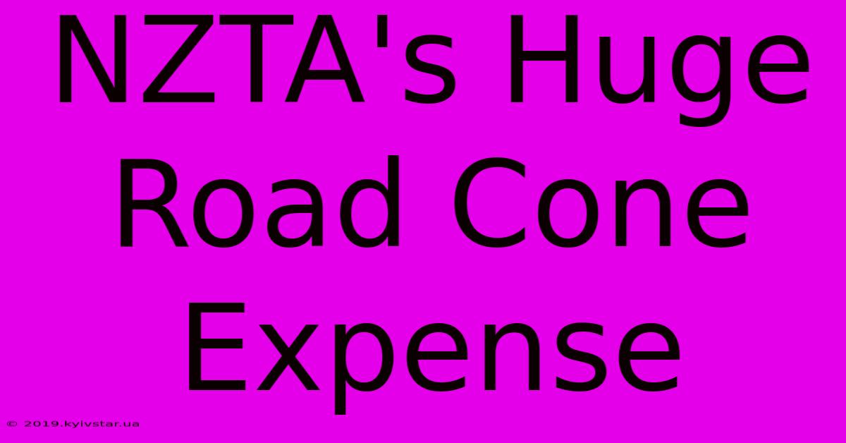 NZTA's Huge Road Cone Expense